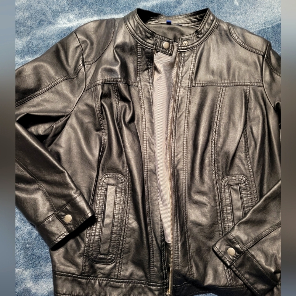 Faux Leather Moto Jacket